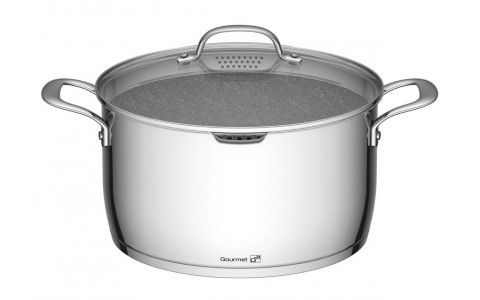 Hrniec G21 Gourmet Miracle s cedníkom 28 cm s pokrievkou nerez/greblon Hrniec G21 Gourmet Miracle s cedníkom 28 cm s pokrievkou nerez/greblon