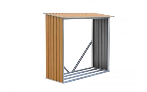 Prístrešok na drevo G21 WOH 136 - 182 x 75 cm, hnedý