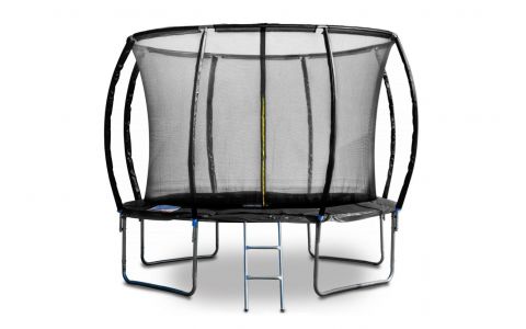 Trampolína G21 SpaceJump, 305 cm, čierna, s ochrannou sieťou + schodíky zadarmo