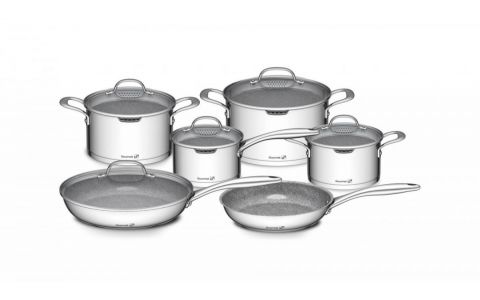 Sada riadu G21 Gourmet Miracle s panvicou navyše, 11 dielov, nerez/greblón