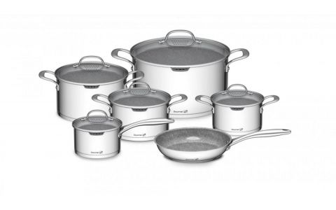 Sada riadu G21 Gourmet Miracle s hrncom navyše, 11 dielov, nerez/greblón
