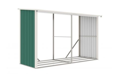 Prístrešok na drevo G21 WOH 682 - 302 x 119 cm, zelený