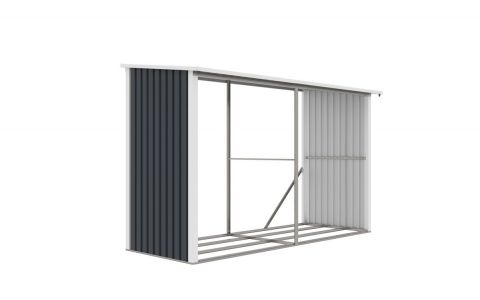 Prístrešok na drevo G21 WOH 682 - 302 x 119 cm, antracitový