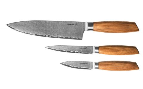 Sada nožov G21 Gourmet Damascus small box 3 ks, rukoväť zebrawood