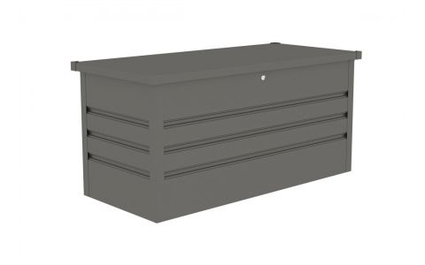 Záhradný box G21 Denver 400 L, metalický šedý plechový