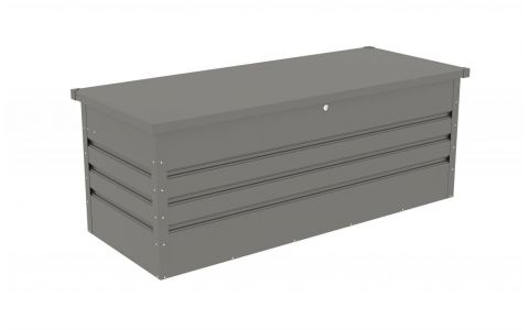 Záhradný box G21 Denver 560 L, metalický šedý plechový