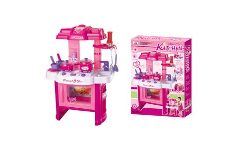 Hračka G21 Dětská kuchyňka DELICACY s příslušenstvím, růžová