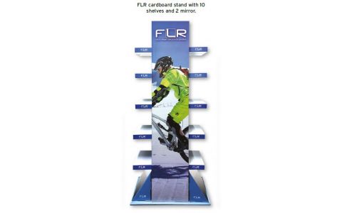FLR FLOOR DISPLAY STAND 2 Mirrors Cardboard