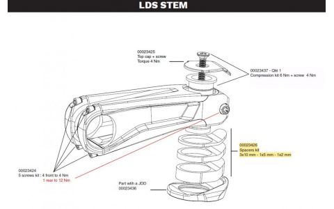 Náhradní díl LOOK Spacers Kit - E 765/Gravel Lds Stem Náhradní díl LOOK Spacers Kit - E 765/Gravel Lds Stem