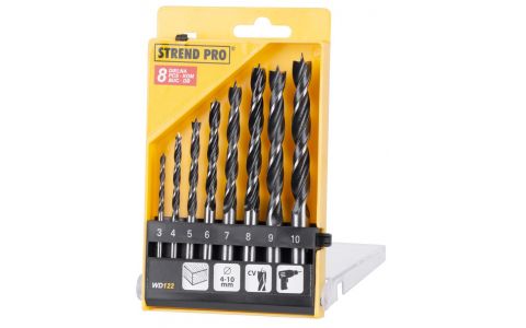 Sada vrtákov Strend Pro WD122, 8 dielna, 3-10 mm, Wood, do dreva