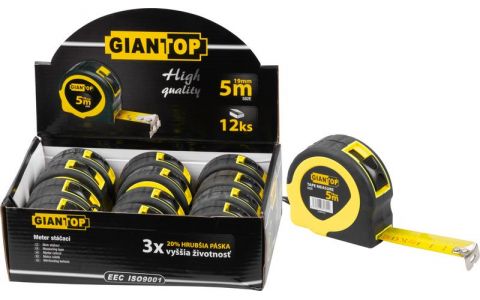 Meter GIANT CR-82 CE, 5 m, 19 mm, zvinovací, stáčací, Sellbox 12 ks