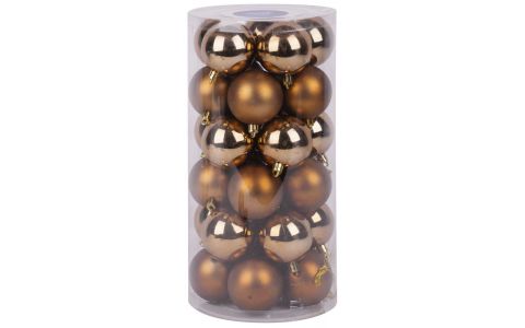 Gule MagicHome Vianoce, 30 ks, medené, mix, na vianočný stromček, 6 cm