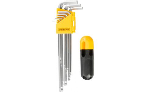 Sada kľúčov Strend Pro HK7007, 9 dielna, Hex, Cr-V, zástrčná, Imbus s guličkou