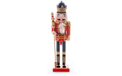 Postavička MagicHome Vianoce Woodeco, 38cm, Luskáčik s korunou, drevo Postavička MagicHome Vianoce Woodeco, 38cm, Luskáčik s korunou, drevo
