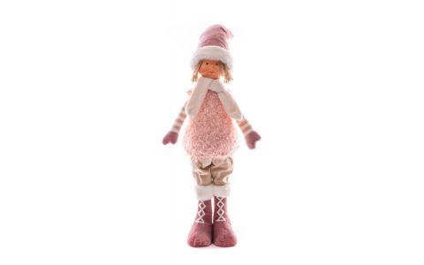Dekorácia MagicHome Vianoce, Chlapec, ružový, 75 cm Dekorácia MagicHome Vianoce, Chlapec, ružový, 75 cm
