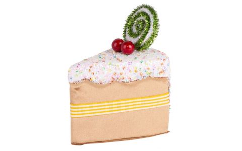 Dekorácia MagicHome Vianoce Candy Line, koláčik, hnedý, závesný, 13x9x15 cm