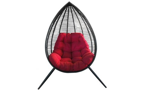 Kreslo CANOONA , max. 120 kg, čierno-červené, stojace