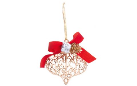 Ozdoba MagicHome Vianoce, zlatá, 10x15 cm