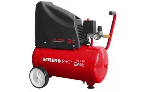 Kompresor Strend Pro OF1524, bezolejový, 1,1 kW, 24 lit.