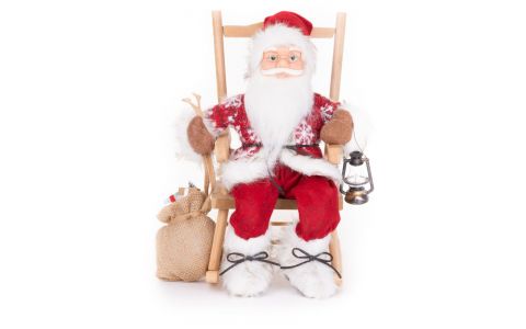 Dekorácia MagicHome Vianoce, Santa, sediaci, 46 cm Dekorácia MagicHome Vianoce, Santa, sediaci, 46 cm