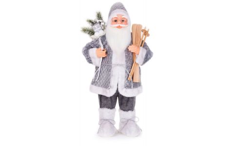 Dekorácia MagicHome Vianoce, Santa stojaci, s lyžami, 60 cm Dekorácia MagicHome Vianoce, Santa stojaci, s lyžami, 60 cm