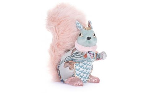 Dekorácia MagicHome Vianoce, Veverička, modrá, 22x13x24 cm