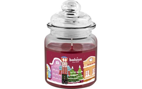 Sviečka Bolsius Big Jar, Luskáčik, Vianoce, vonná, vianočná, get cosy (pečené jablko a škorica), 32 hod., 79x129 mm, v skle Sviečka Bolsius Big Jar, Luskáčik, Vianoce, vonná, vianočná, get cosy (pečené jablko a škorica), 32 hod., 79x129 mm, v skle