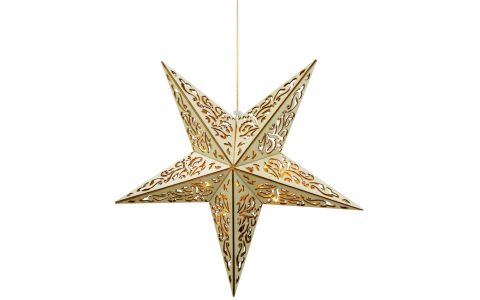 Hviezda MagicHome Vianoce, 10x LED, teplá biela, 3xAA, + diaľkový ovládač, 40 cm