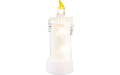 Sviečka MagicHome Vianoce, 3x LED, teplá biela, interiér, 5x13,5 cm