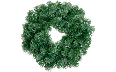 Veniec MagicHome Vianoce, prírodný, 45 cm, 100 vetiev, HUSTÝ