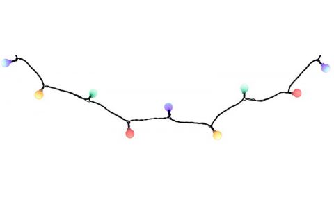 Reťaz MagicHome Vianoce Cherry Balls, 100x LED multicolor, IP44, 8 funkcií, osvetlenie, L-9,90 m