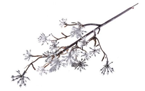 Vetvička MagicHome Vianoce, Sedum.Silver, strieborná, 14x30 cm