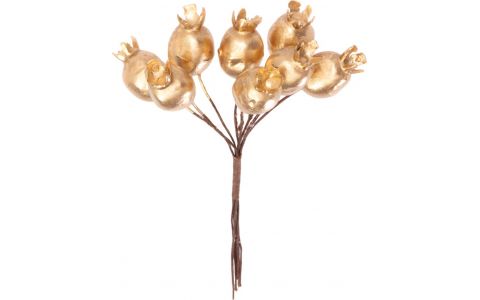 Vetvička MagicHome Vianoce, šípky, zlatá, 13 cm