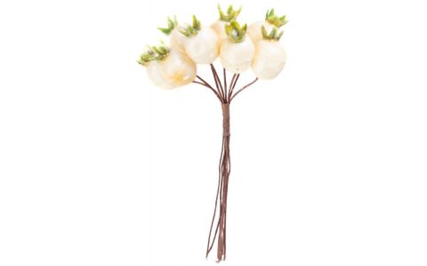 Vetvička MagicHome Vianoce, šípky, biela, 13 cm