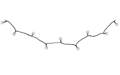 Reťaz MagicHome Vianoce Cherry Balls, 100x LED studená biela, IP44, 8 funkcií, osvetlenie, L-9,90 m