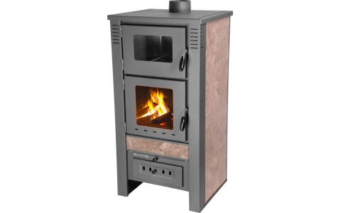 Kachle Pro TAURUS Ceramic, mocca, 12 kW, 120 mm, s rúrou na pečenie