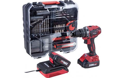 Skrutkovač Worcraft CHD-S20LiBAT ShareSYS 20V, Li-ion, bezuhlíkový, 2x akumulátor 2.0Ah, nabíjačka, set s príslušenstvom 73ks, v kufríku