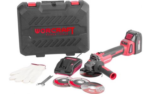 Brúska Worcraft CAG-S20LiBH ShareSYS, 115 mm, uhlová, SET v kufri, s batériou a nabíjačkou, 20V, 1x Li-ion, bezuhlíková Brúska Worcraft CAG-S20LiBH ShareSYS, 115 mm, uhlová, SET v kufri, s batériou a nabíjačkou, 20V, 1x Li-ion, bezuhlíková