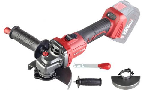 Brúska Worcraft CAG-S20LiBS-125 ShareSYS, 125 mm, uhlová, s reguláciou otáčok, 20V Li-ion, bezuhlíková