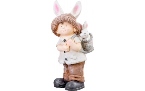 Dekorácia MagicHome, Chlapček s ušami, keramika, 23,5x18x48 cm