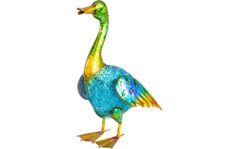 Dekorácia MagicHome Mecco, Kačka, plech, farebná, 27,5x15x47,5 cm