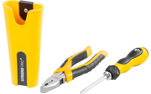 Sada Strend Pro, skrutkovač, kombinované kliešte, puzdro, 3-dielna sada
