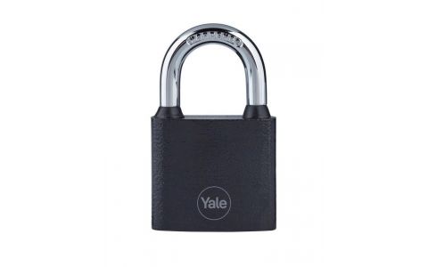 Zámok Yale Y111B/38/121/1, visiaci, železný, čierny, 38 mm, 3 kľúče