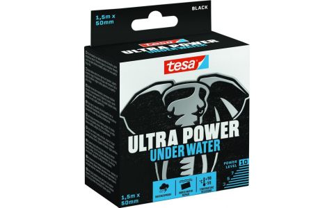 Páska tesa® Ultra Power Under Water, opravná, vodotesná, čierna, 50 mm, L-1,5 m
