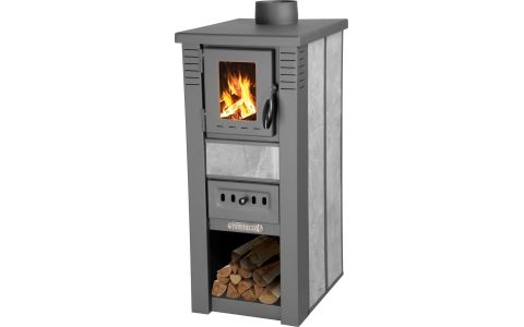 Kachle Pro LAVA Ceramic, šedé, 6,5 kW, 120 mm