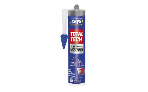 Lepidlo Ceys TOTAL TECH, strieborný, 2v1 tmel, 290 ml Lepidlo Ceys TOTAL TECH, strieborný, 2v1 tmel, 290 ml