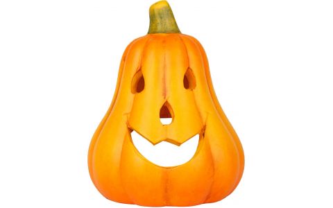 Dekorácia MagicHome Nature, Tekvica dlhá, terakota, 11x10x14 cm