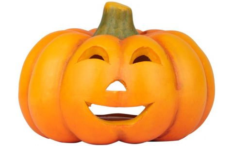 Dekorácia MagicHome Nature, Tekvica široká, terakota, 13,5x13x9,6 cm