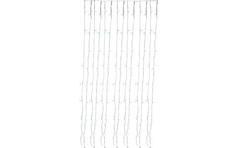 Reťaz MagicHome Vianoce Curtain, 160 LED studená biela, 230V, 50 Hz, 8 funkcií, časovač, osvetlenie, L-1,5 + 2 m