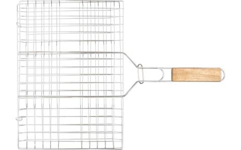 Opekač Strend Pro Grill, na mäso s drevennou rúčkou, 49x35x1,5 cm